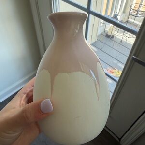 Isaac Mizrahi Pink and Cream Vase